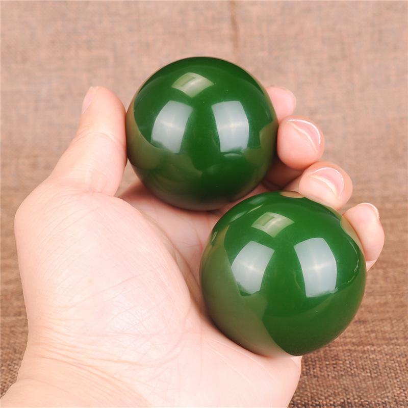 Xinjiang Chicken-Blood Red Colorful Jade, Jasper Fitness Balls, Gobi Jade, Silk Jade, Chicken-Blood Jade Hand Balls, Hand Play Ornaments