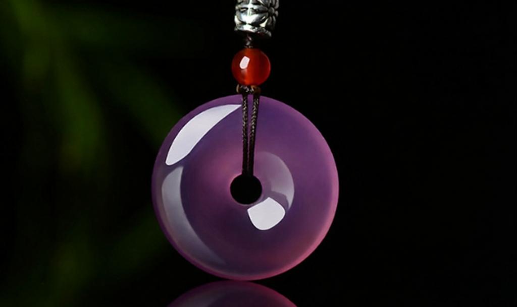 Safety Buckle Pendant - Imperial Purple Chalcedony